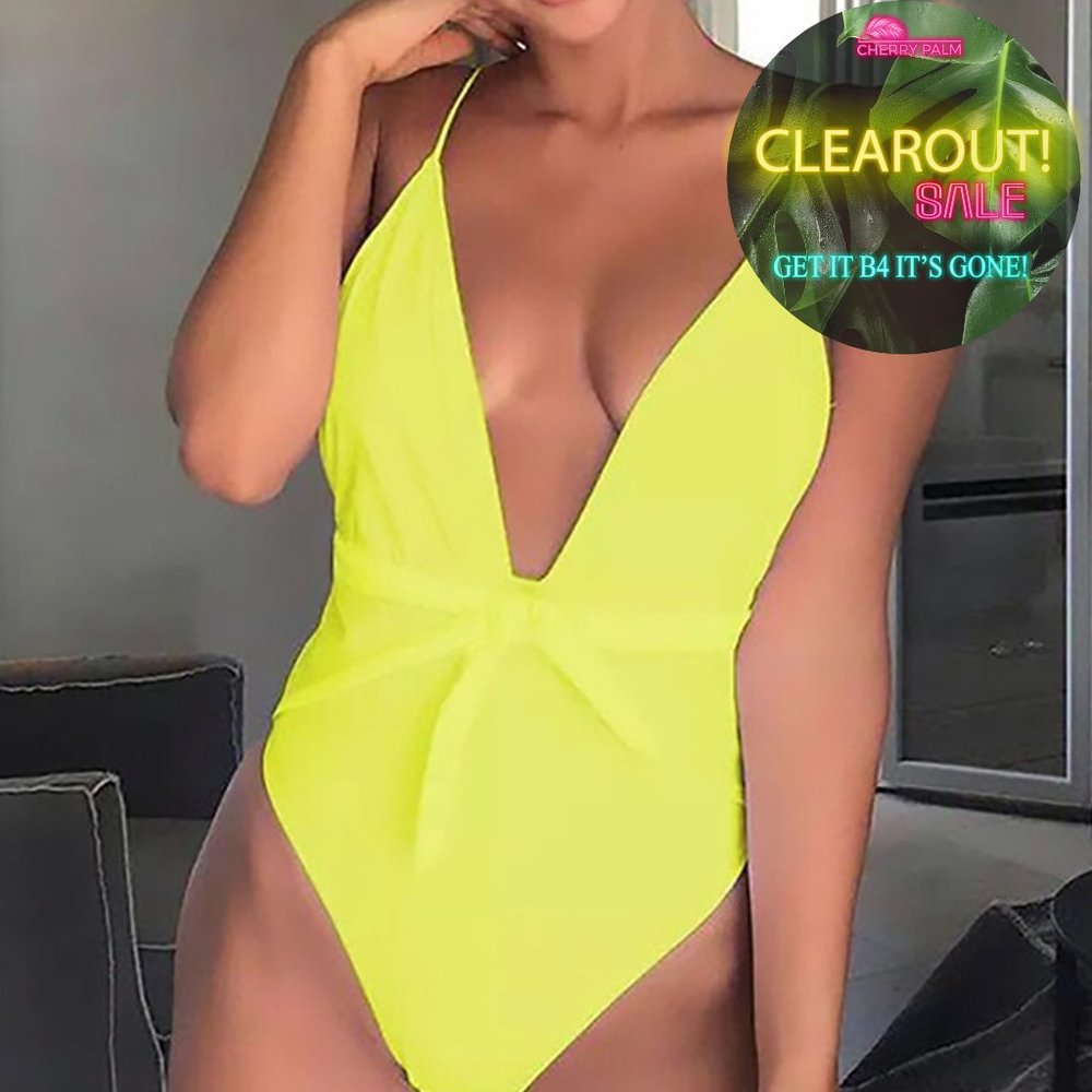 Yellow One Piece Swimsuit
